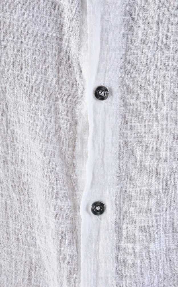 A33V LM11824 SHIRT Regular Gauze Cotton Dyed Hot White.