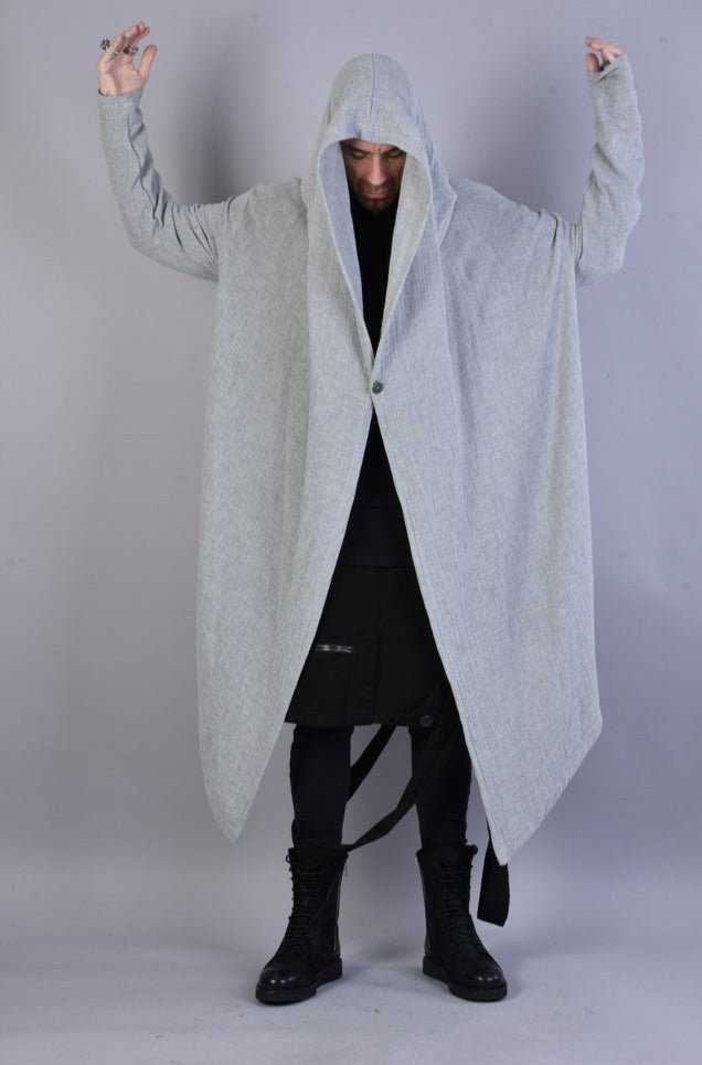 A33Z LM024 GREY Over Asymmetric Cardigan 326 Cardigan Cardigans LA HAINE INSIDE US TEPHRA