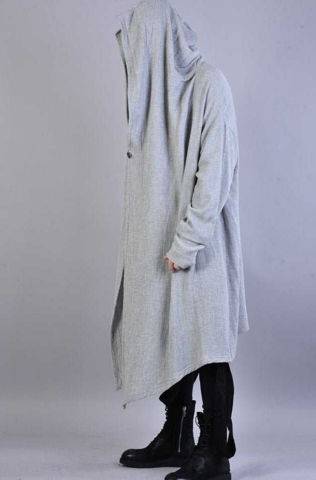 A33Z LM024 GREY Over Asymmetric Cardigan.