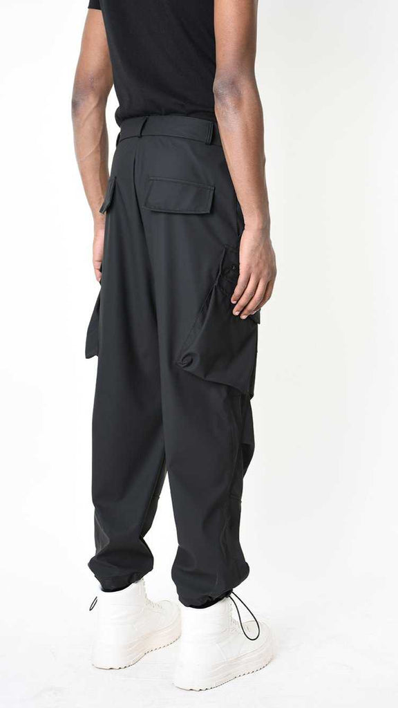 A33Z LM14725 TROUSER Cargo Rubberized Technical Fabric﻿ Black 198 Pants Fall Winter 2024|25 Man LA HAINE INSIDE US TEPHRA