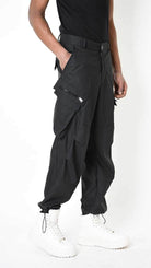 A33Z LM14725 TROUSER Cargo Rubberized Technical Fabric﻿ Black