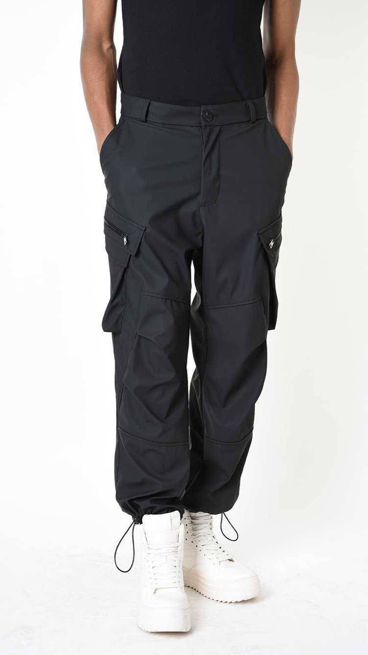 A33Z LM14725 TROUSER Cargo Rubberized Technical Fabric﻿ Black