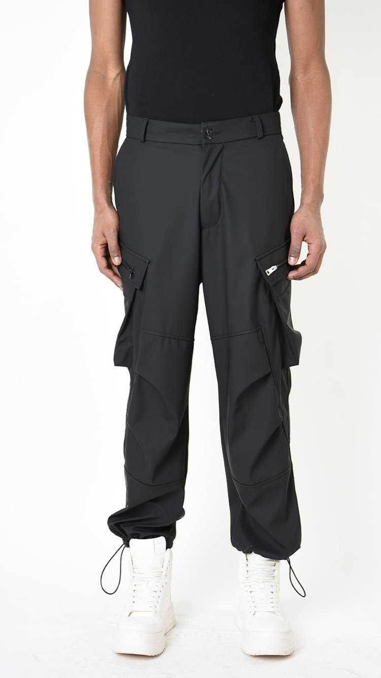 A33Z LM14725 TROUSER Cargo Rubberized Technical Fabric﻿ Black