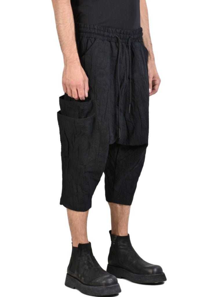 A33Z MERPMUI23 BLACK Cotton Linen Oversize Trousers Crop 266 Pants Crop Pants & Shorts LA HAINE INSIDE US TEPHRA