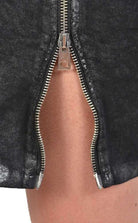 A34B ALISHA23 BLACK stretch gabardine skirt