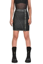 A34B ALISHA23 BLACK stretch gabardine skirt