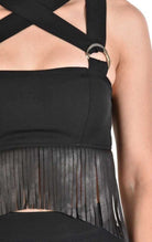 A34B AZURE23 BLACK techno stretch top