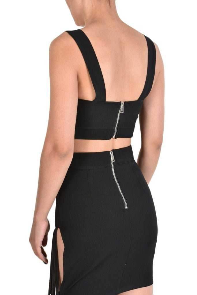 A34B AZURE23 BLACK techno stretch top