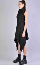 A34B LW50823 BLACK  Asymmetric Dress