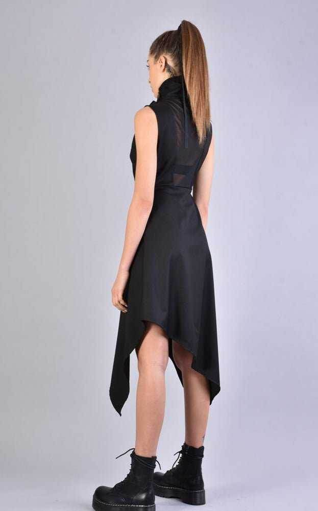 A34B LW50823 BLACK Asymmetric Dress
