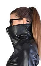 A34B LW63524 JACKET Skinny Nappa Leather & Punto Milano Black