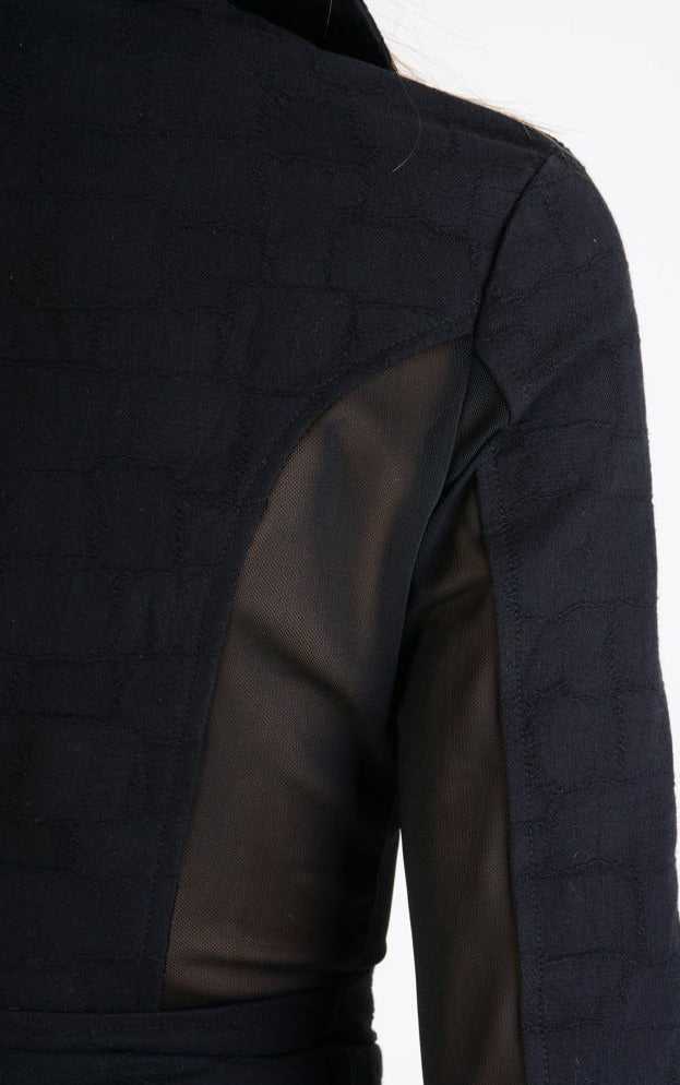 A34B LW65624 Jacket Skinny Asymmetric Woven Cotton & Tulle Stretch Black 343 Coats & Jackets Jackets Woman LA HAINE INSIDE US TEPHRA