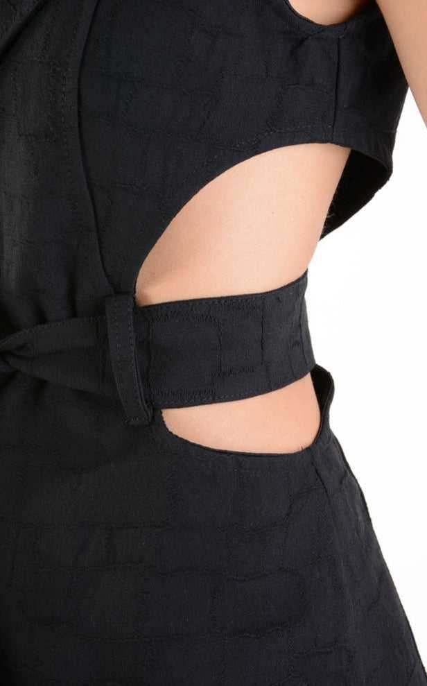 A34B LW68124 Dress Woven Cotton Black