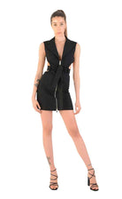 4B LW681 Dress Woven Cotton Black