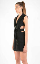 A34B LW68124 Dress Woven Cotton Black