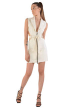 4B LW681 Dress Woven Cotton Ecru