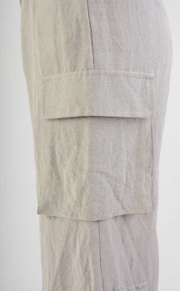 A34B LW70224 Trouser Linen Viscose Sand.