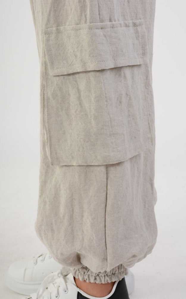 A34B LW70224 Trouser Linen Viscose Sand.