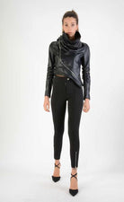 A34B LW70424 Leather Jacket Nappa Black