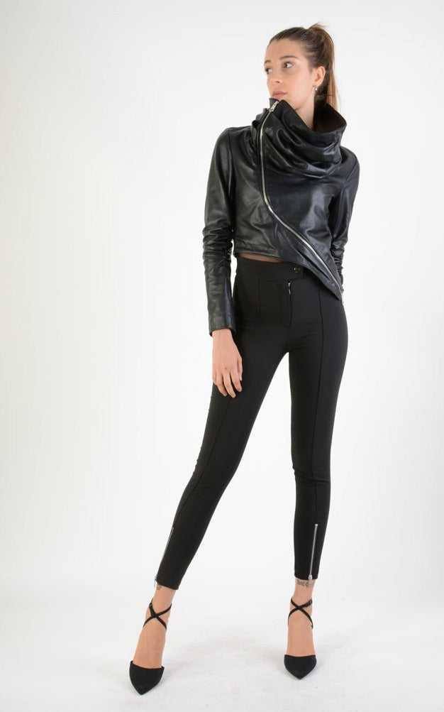 A34B LW70424 Leather Jacket Nappa Black