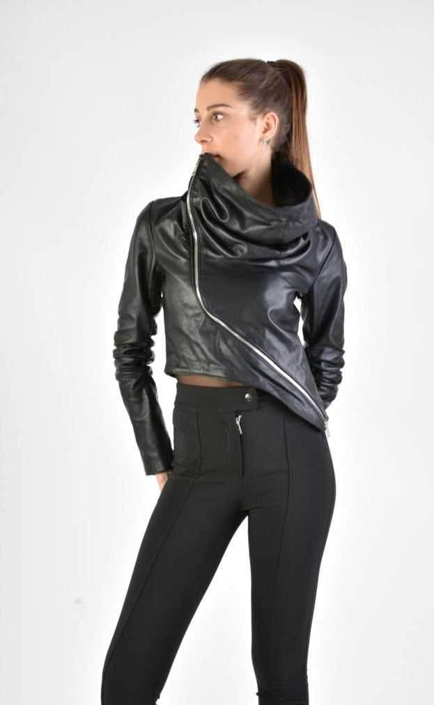 A34B LW70424 Leather Jacket Nappa Black