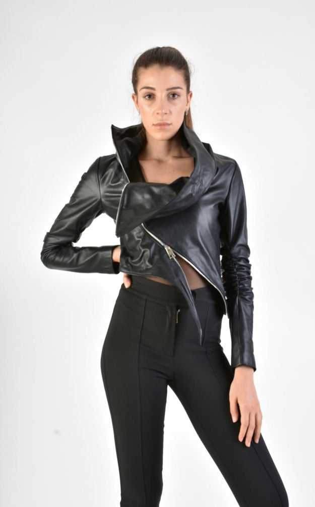A34B LW70424 Leather Jacket Nappa Black