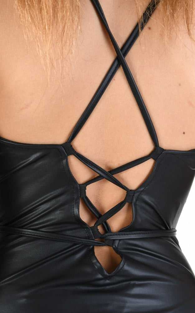 A34B LW72024 Body Lycra Stretch Eco-Leather Effect Black 169 Coats & Jackets spring summer 2024 women's fashion LA HAINE INSIDE US TEPHRA