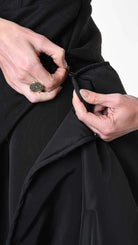 A34B LW83725 COAT Cloth Lined & Nylon Black