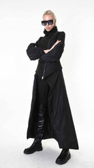 A34B LW83725 COAT Cloth Lined & Nylon Black