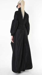 A34B LW83725 COAT Cloth Lined & Nylon Black