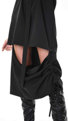 A34B LW87825 DRESS Sleeveless Tecno Stretch Black