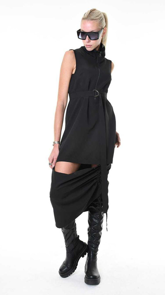 A34B LW87825 DRESS Sleeveless Tecno Stretch Black 178 Dresses Dress Woman LA HAINE INSIDE US TEPHRA