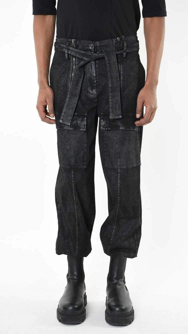 A34B LW880 TROUSER Over Gabardine Cotton Coated Black