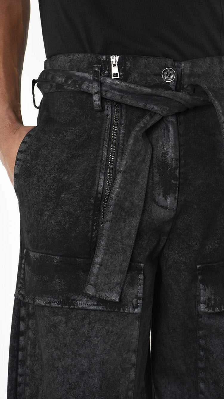 A34B LW880 TROUSER Over Gabardine Cotton Coated Black