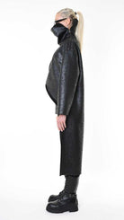 A34B LW92625 SPORT JACKET Coated Faux Shearling Black