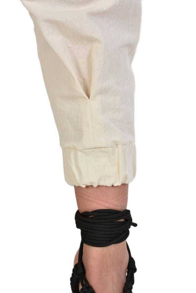 A34B SYLVANA23 ECRU BLACK Bottoms Woman