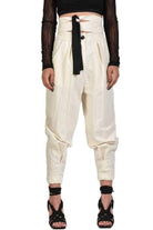 A34B SYLVANA23 ECRU BLACK Bottoms Woman