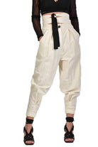 A34B SYLVANA23 ECRU BLACK Bottoms Woman