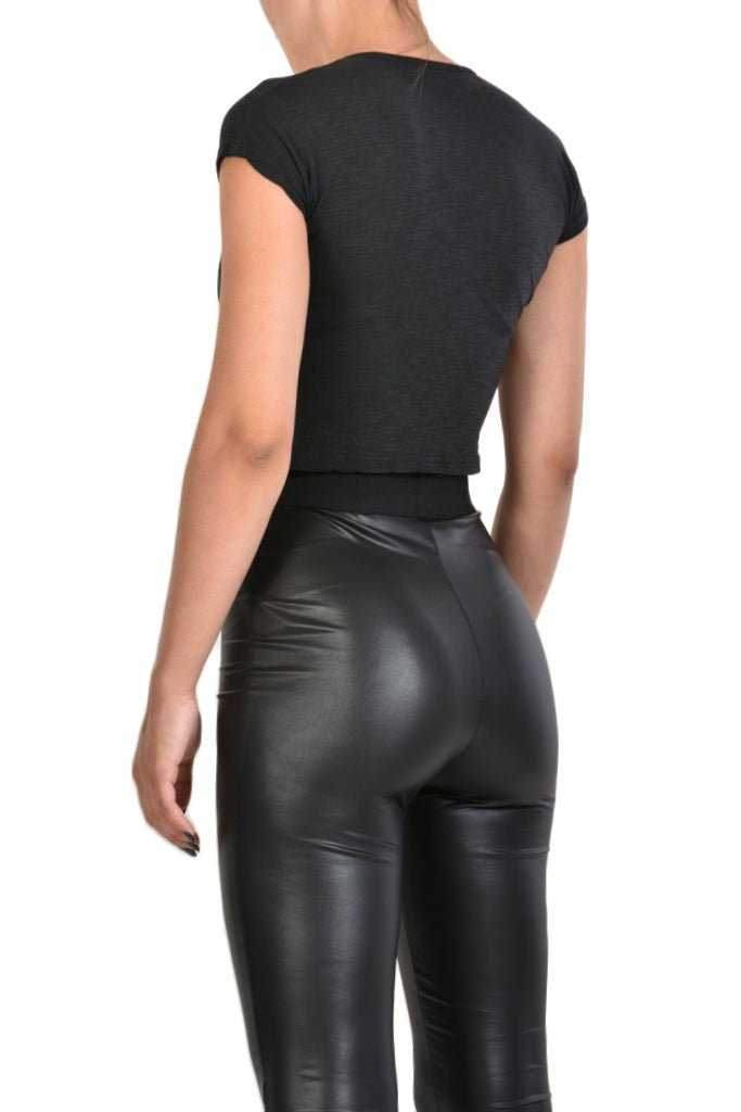 A34J LAWANDA23 BLACK CROP TOP