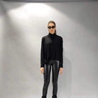 A34J LW636 BLACK Top Woman