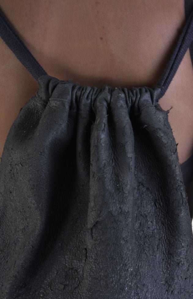 A34O LW76024D Black Leather Bag