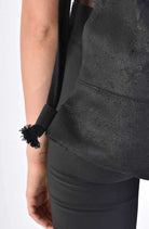 A34O LW76024D Black Leather Bag