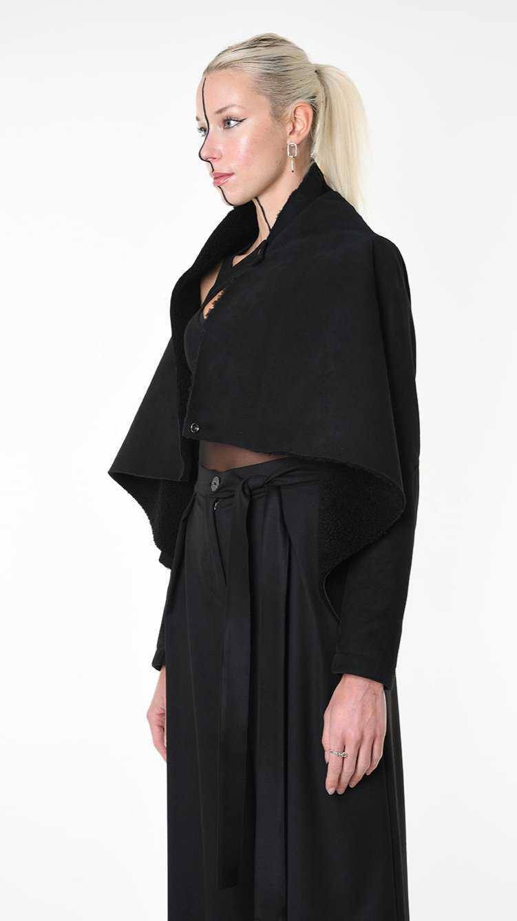 A34O LW83825 JACKET Shearling Black