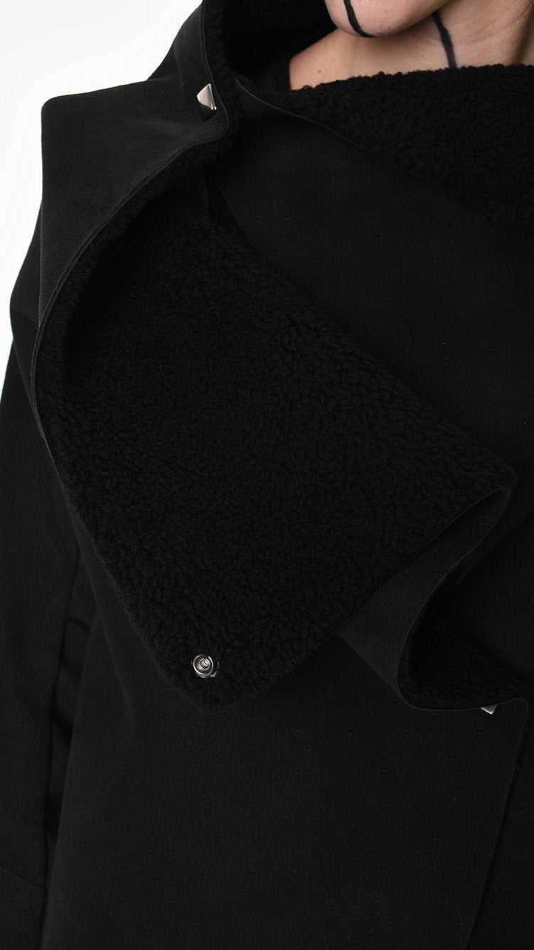 A34O LW83825 JACKET Shearling Black