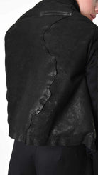 A34O LW89525 DOWN JACKET 120.gr Padded Vegetable-tanned Leather Black