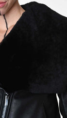 A34O LW92025 JACKET Shearling Black