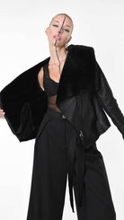 A34O LW92025 JACKET Shearling Black
