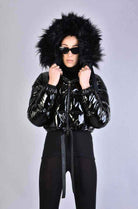 A34P LW62823BLACK Nylon Painted Effect Bomber
