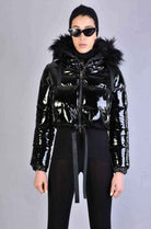 A34P LW62823BLACK Nylon Painted Effect Bomber