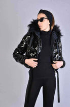 A34P LW62823BLACK Nylon Painted Effect Bomber